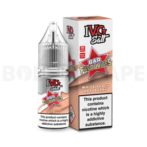 White Peach Raspberry 10ml Nic Salt E-Liquid by IVG Bar Favourites