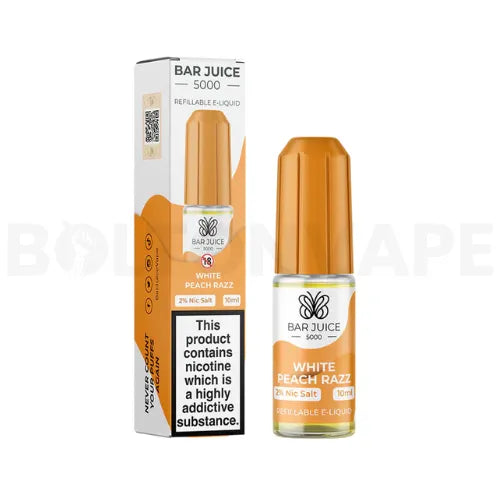 White Peach Razz Bar Juice 5000 Nic Salt e-liquids