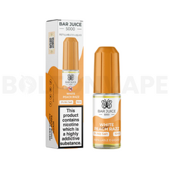 White Peach Razz 10ml Nic Salt E-Liquid By Bar Juice 5000