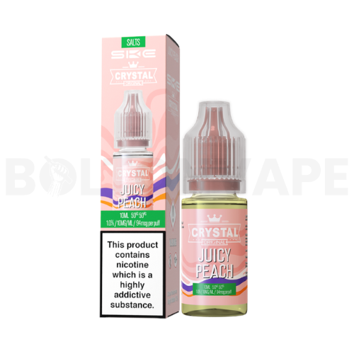 Juicy Peach 10ml Nic Salt E-Liquid by SKE Crystal