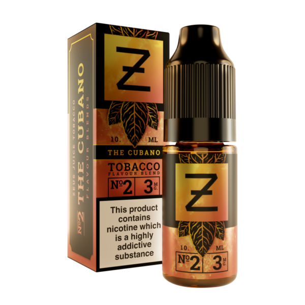 Cubano Tobacco 10ml 50/50 E-liquid by Zeus Juice