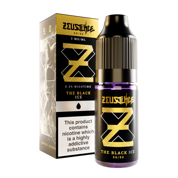 The Black Ice 10ml 50/50 E-liquid by Zeus Juice