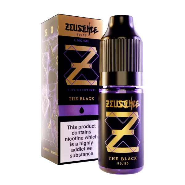 The Black 10ml 50/50 E-liquid by Zeus Juice