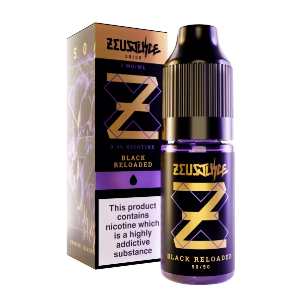 Black Reloaded 10ml 50/50 E-liquid by Zeus Juice