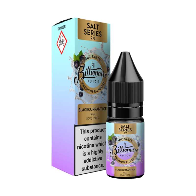 Blackcurrant Ice 10ml Nic Salt E-Liquid by Billionaire Juice