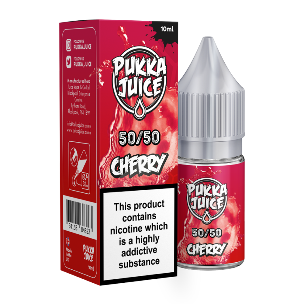 Cherry 10ml 50/50 E-Liquid By Pukka Juice