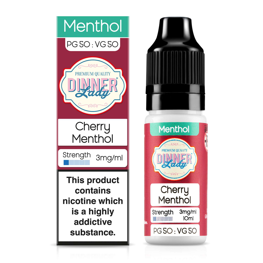 Cherry Menthol 10ml 50/50 E-Liquid By Dinner Lady