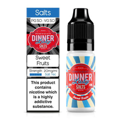 Sweet Fruits 10ml Nic Salt E-Liquid By Dinner Lady