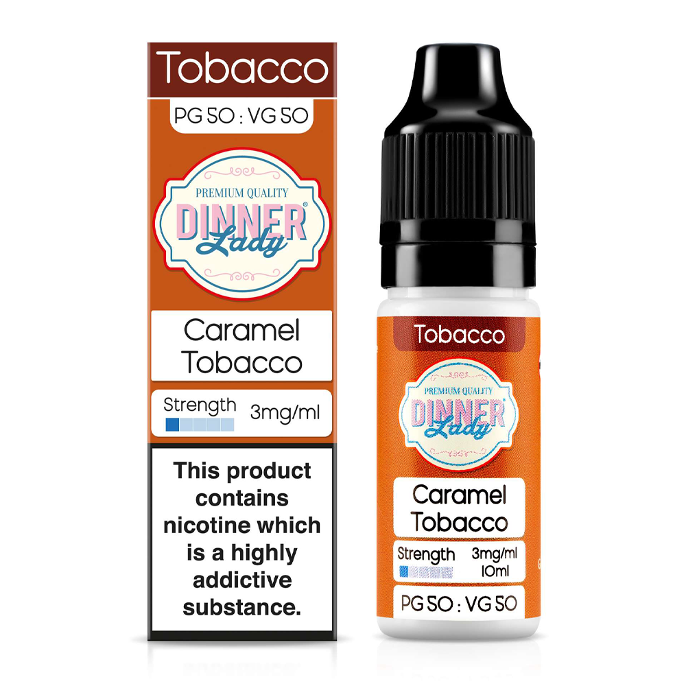 Caramel Tobacco 10ml 50/50 E-Liquid By Dinner Lady