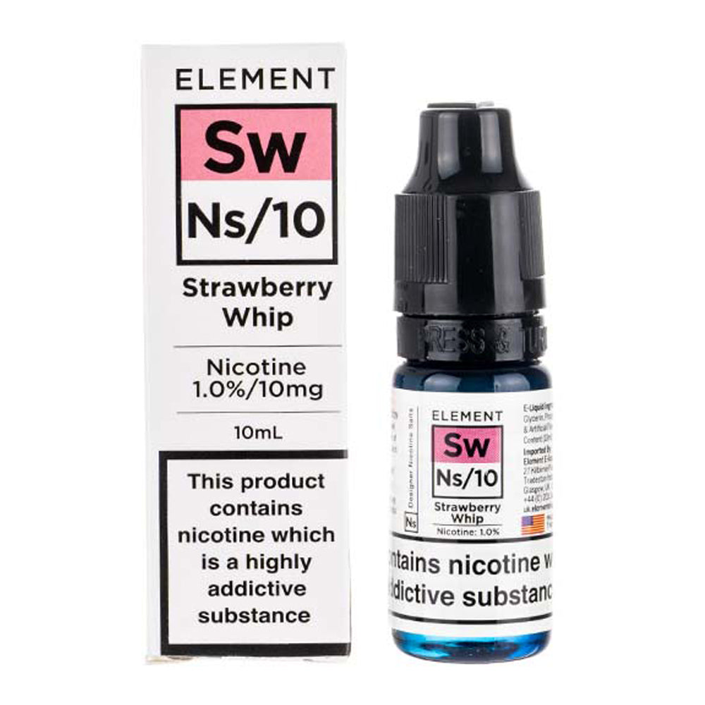 Strawberry Whip 10ml Nic Salt E-Liquid Element