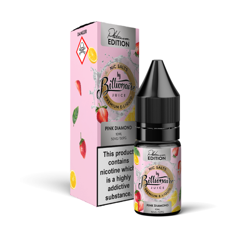 Pink Diamond 10ml Nic Salt E-Liquid by Billionaire Juice Platinum Edition