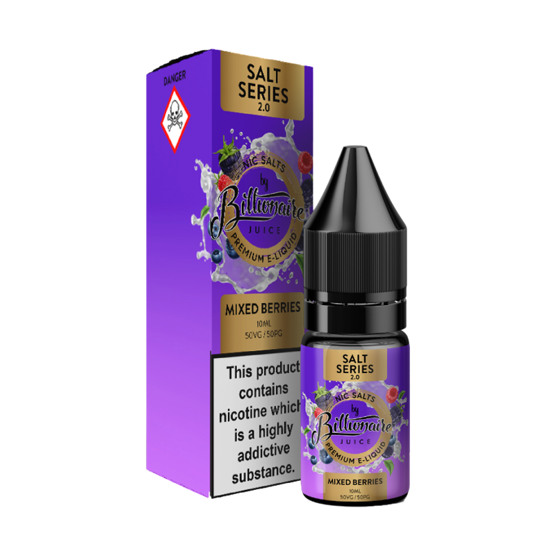 Mixed Berries 10ml Nic Salt E-Liquid by Billionaire Juice